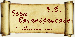 Vera Boranijašević vizit kartica